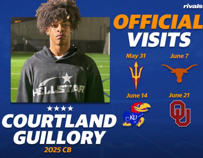 Four-star CB Courtland Guillory scheduled for four official visits