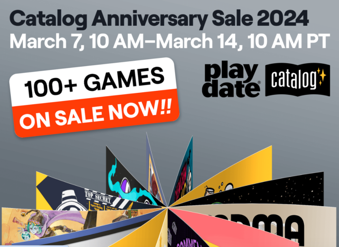 Playdate is having a sitewide games sale, like a real grown-up console