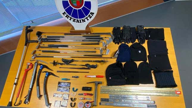 Police confiscate pickaxes, clubs at Champions League game