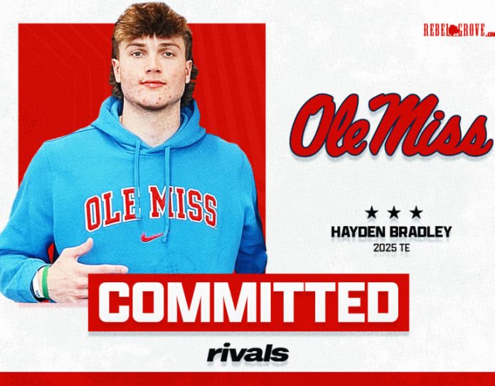 Peach State Tight End Hayden Bradley Commits To Ole Miss Football